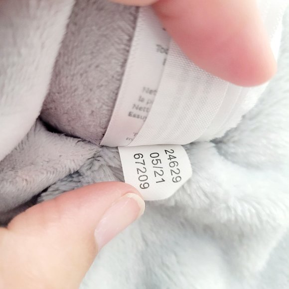 Carter's Gray Elephant Lovey Baby Security Blanket Plush Satin Edge 14" x 14" - Picture 10 of 12